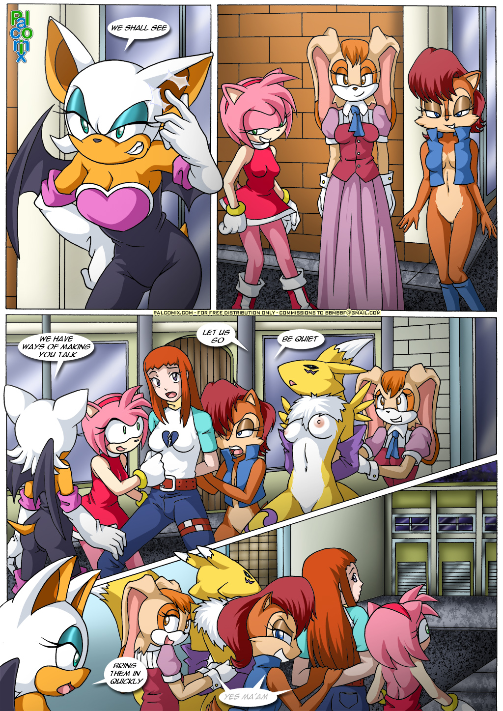 adult age_difference amy_rose comic_page digihentai renamon rika_and_renamon&rsquo;s_blues_(comic) rika_nonaka rouge_the_bat teen teenage_girl vanilla_the_rabbit young_adult