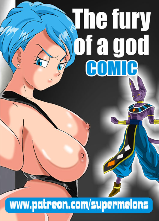 angry beerus breasts bulma_briefs comic cover covering dragon_ball dragon_ball_super leather prisoner super_melons