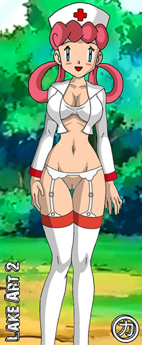 blush bottomless looking_at_viewer nurse_joy pokemon