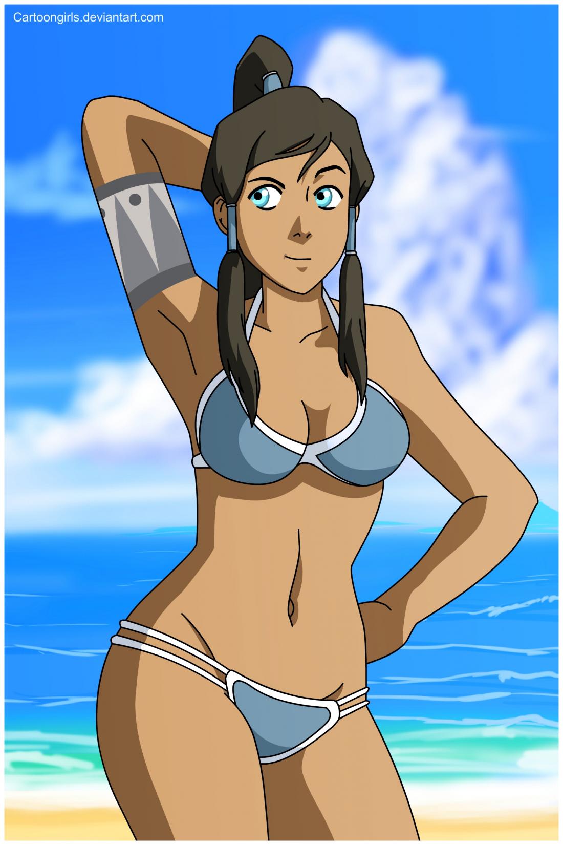 avatar:_the_last_airbender bikini cartoongirls_(artist) dark-skinned_female dark_skin female korra swimsuit the_legend_of_korra the_legend_of_korra*