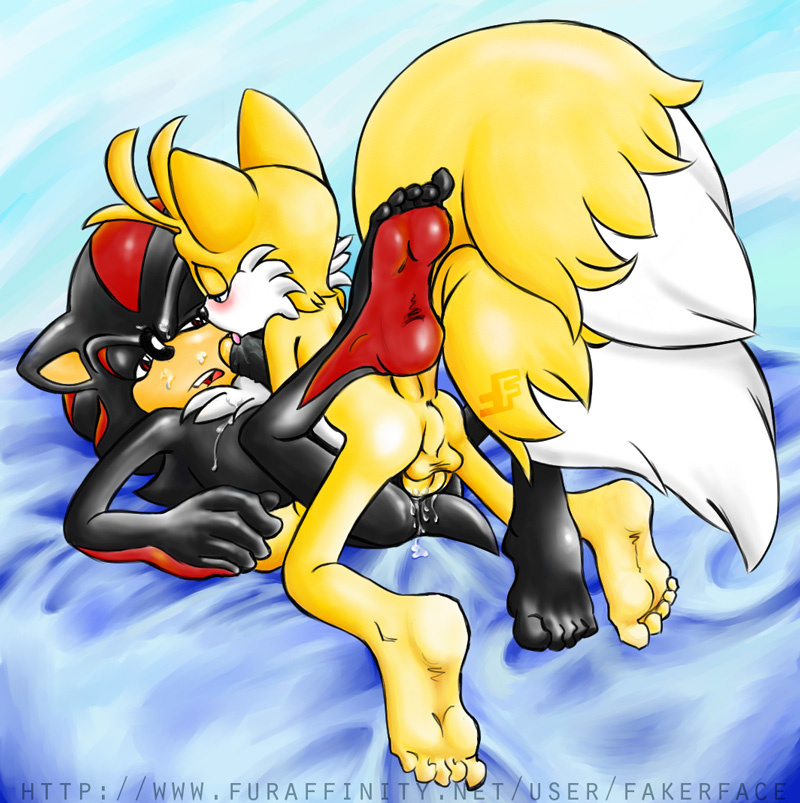 anal fakerface_(artist) furry gay male miles_"tails"_prower shadow_the_hedgehog shails