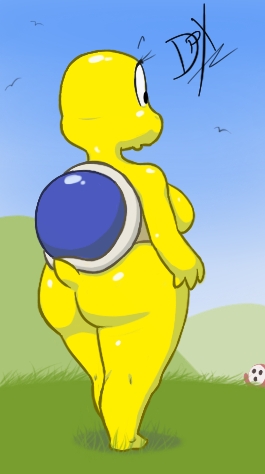anthro avian bird breasts butt buzzy_beetle darkpandax digital_media_(artwork) duo female flying full-length_portrait grass hill koopa koopa_troopa low_res male mario_bros nintendo non-mammal_breasts nude o_o outside overweight plant portrait scalie shell shy_guy sky slightly_chubby solo_focus super_mario_bros.