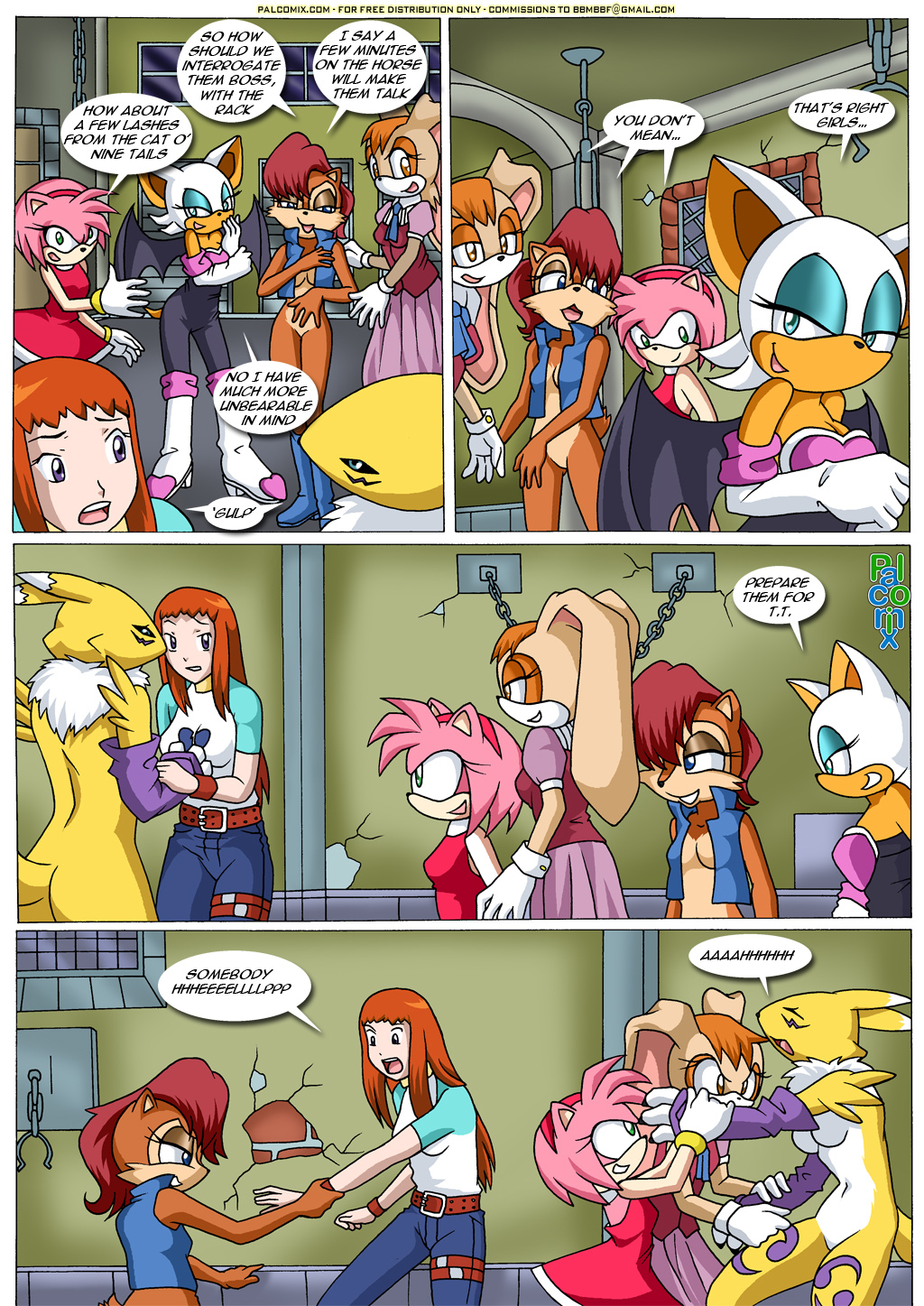 adult age_difference amy_rose comic digihentai palcomix renamon rika_and_renamon&rsquo;s_blues_(comic) rika_nonaka rouge_the_bat sally_acorn teen teenage_girl vanilla_the_rabbit young_adult