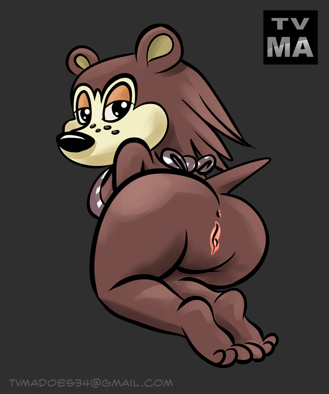 animal_crossing anthro anus ass butt female nude porcupine presenting presenting_hindquarters pussy rodent sable solo tvma tvma_(artist) video_games
