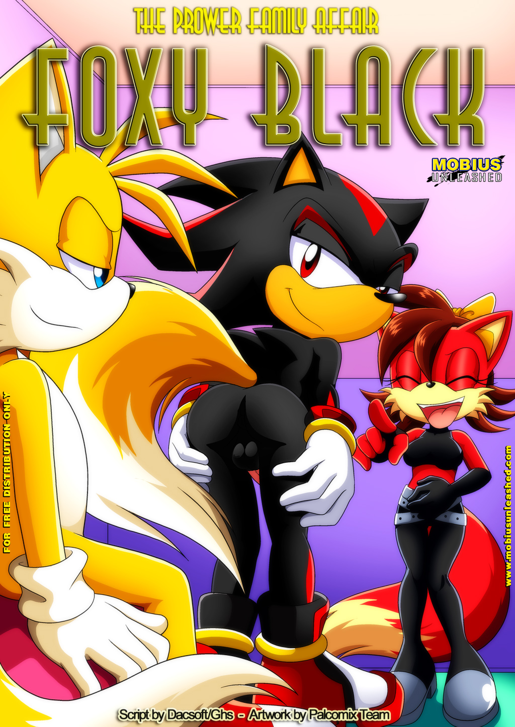 bbmbbf comic cover_page fiona_fox foxy_black miles_"tails"_prower mobius_unleashed palcomix sega shadow_the_hedgehog sonic_the_hedgehog_(series)