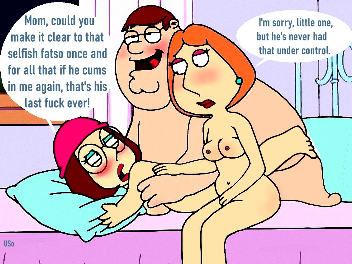 blushing breasts cum_inside dialogue erection family_guy father_&amp;_daughter incest lois_griffin meg_griffin nude_female nude_male peter_griffin puffy_pussy red_anus uso_(artist)