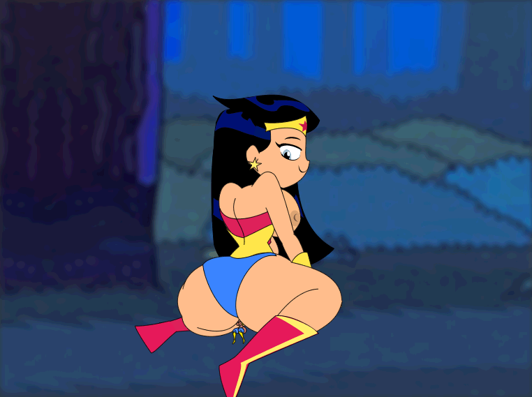 2_girls ass_on_head big_ass big_breasts closed_eyes dark_skin dc_comics gif grown_up hand_on_ass light_skin pain pyramid_(artist) standards_and_practices_(teen_titans_go) surprised teen_titans_go wonder_woman