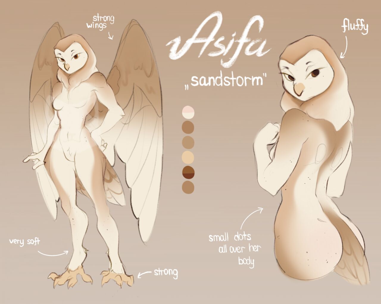 1girl anthro avian fur furry nsfw oc owl ref reference_image reference_sheet small_breasts yiff