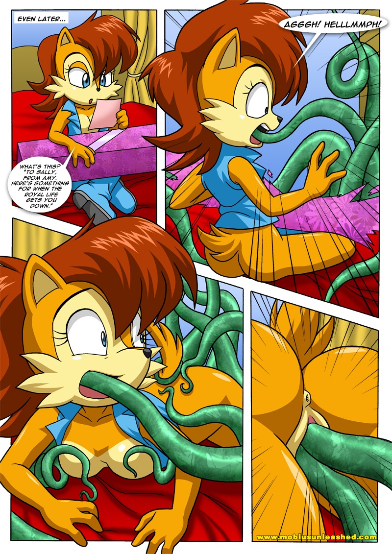 anthro archie_comics bbmbbf comic furry mina's_tentacle_troubles mobius_unleashed palcomix sally_acorn sega sonic_(series) sonic_the_hedgehog_(series)