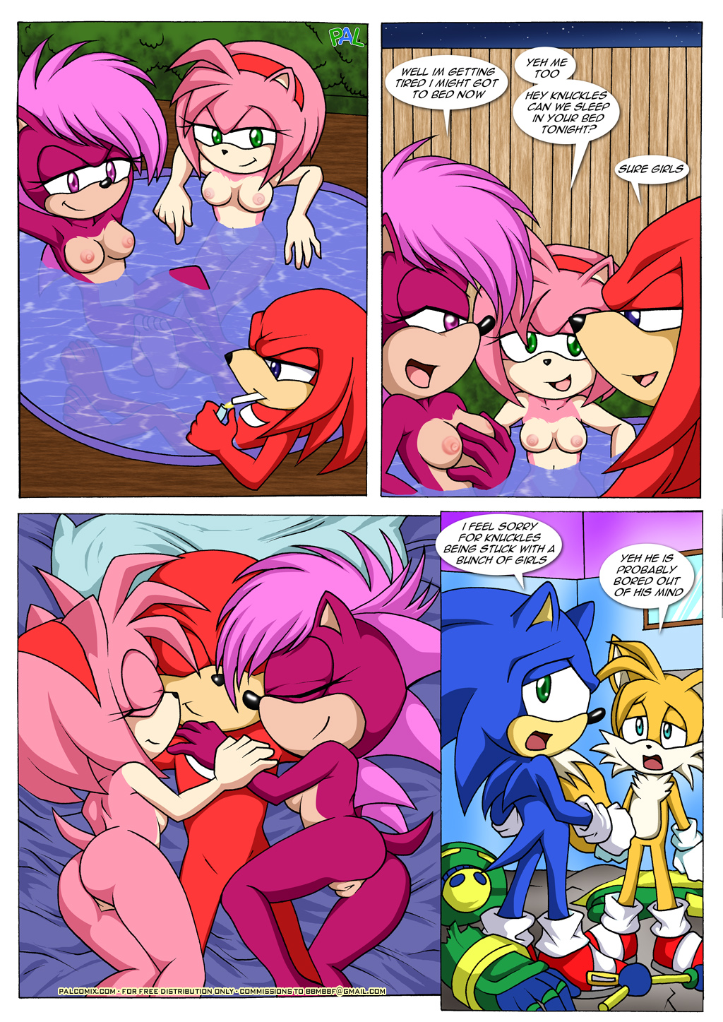 amy_rose anthro bbmbbf comic furry hot_tub_sex_machine miles_"tails"_prower mobius_unleashed palcomix sega sonia_the_hedgehog sonic_(series) sonic_team sonic_the_hedgehog sonic_the_hedgehog_(series) sonic_underground