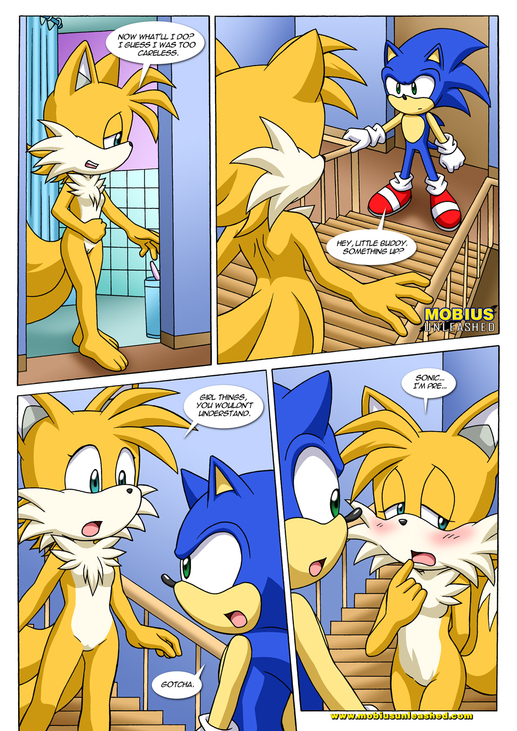 anthro bbmbbf comic furry genderswap implied_impregnation impregnated impregnation miles_"tails"_prower millie_tailsko mobius_unleashed palcomix pregnancy_test pregnant sega sonic_(series) sonic_the_hedgehog sonic_the_hedgehog_(series) tails_tales_2