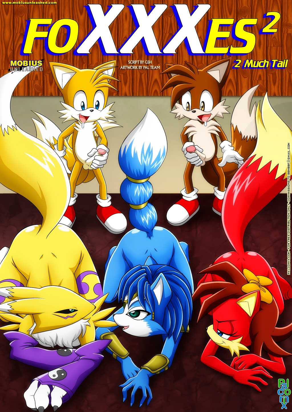 archie_comics bbmbbf canine comic cover_page digimon fiona_fox fox foxxxes krystal miles_"tails"_prower mobius_unleashed multiple_tails nintendo palcomix renamon sega sonic_(series) sonic_the_hedgehog_(series) star_fox tail text video_games