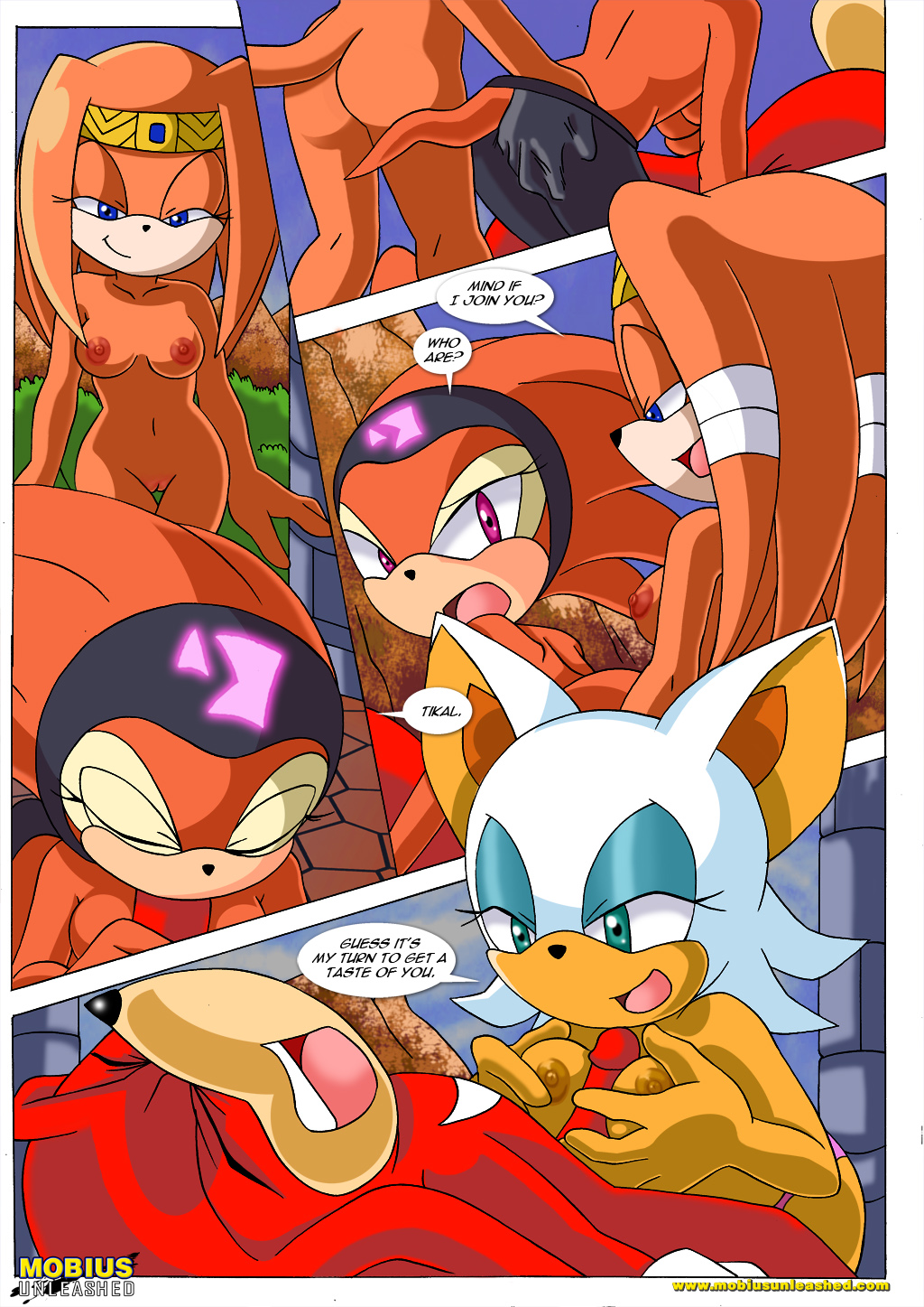 bat bbmbbf bisexual breasts butt cheating comic echidna fellatio female hand_in_pants knuckles_the_echidna male mobius_unleashed nude oral oral_sex paizuri palcomix panties penis pussy rouge_the_bat saturday_night_fun_2 sega sex shade_the_echidna sonic_(series) sonic_the_hedgehog_(series) text tikal_the_echidna underwear undressing