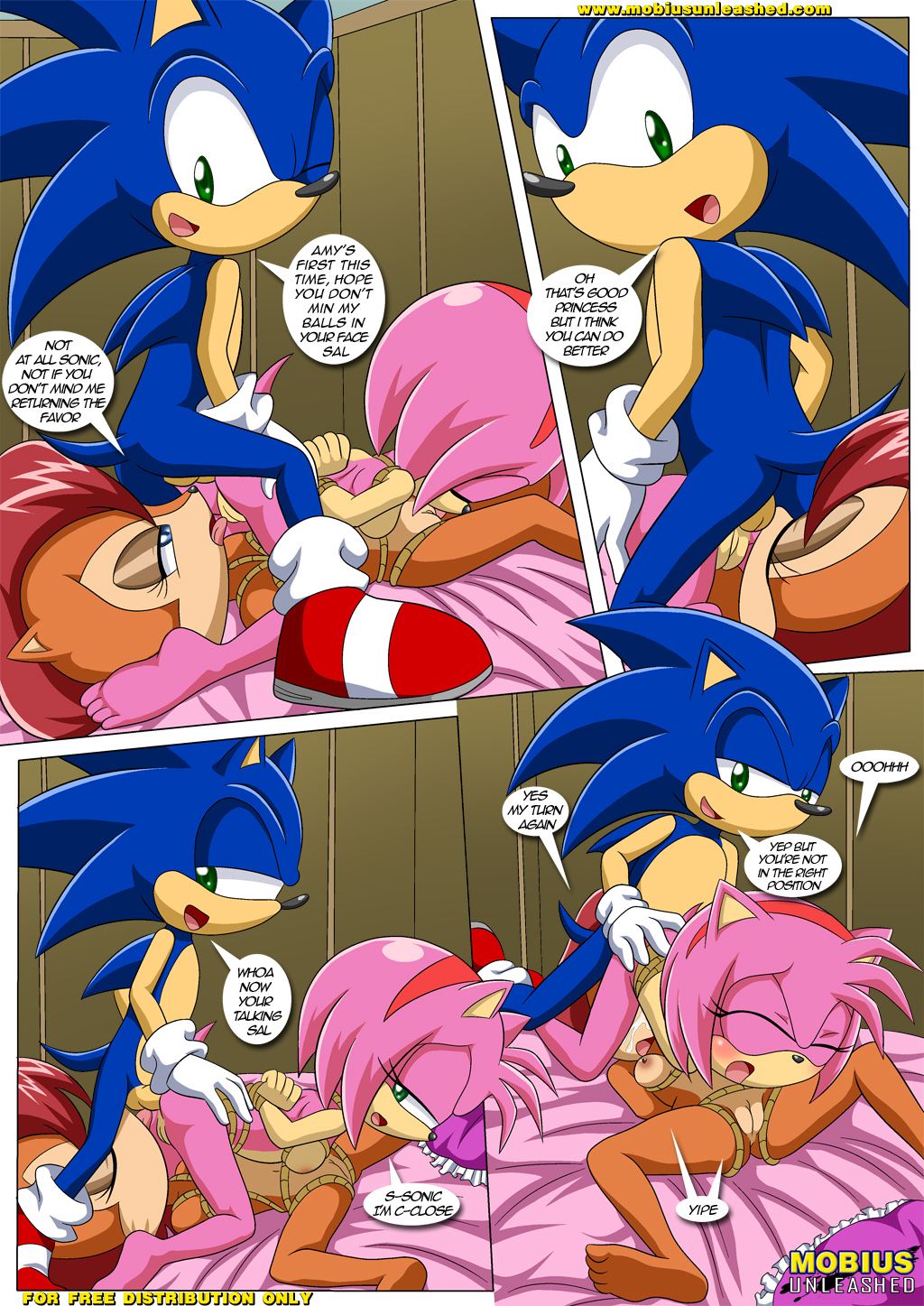 69 amy_rose anal anthro archie_comics bbmbbf bdsm bisexual bondage bound breasts comic dialog female group hedgehog licking male mobius_unleashed nude oral_sex palcomix penis sally_acorn sega sex sonic_(series) sonic_the_hedgehog sonic_the_hedgehog_(series) speech_bubble testicle_licking text the_heat_of_passion threesome tongue
