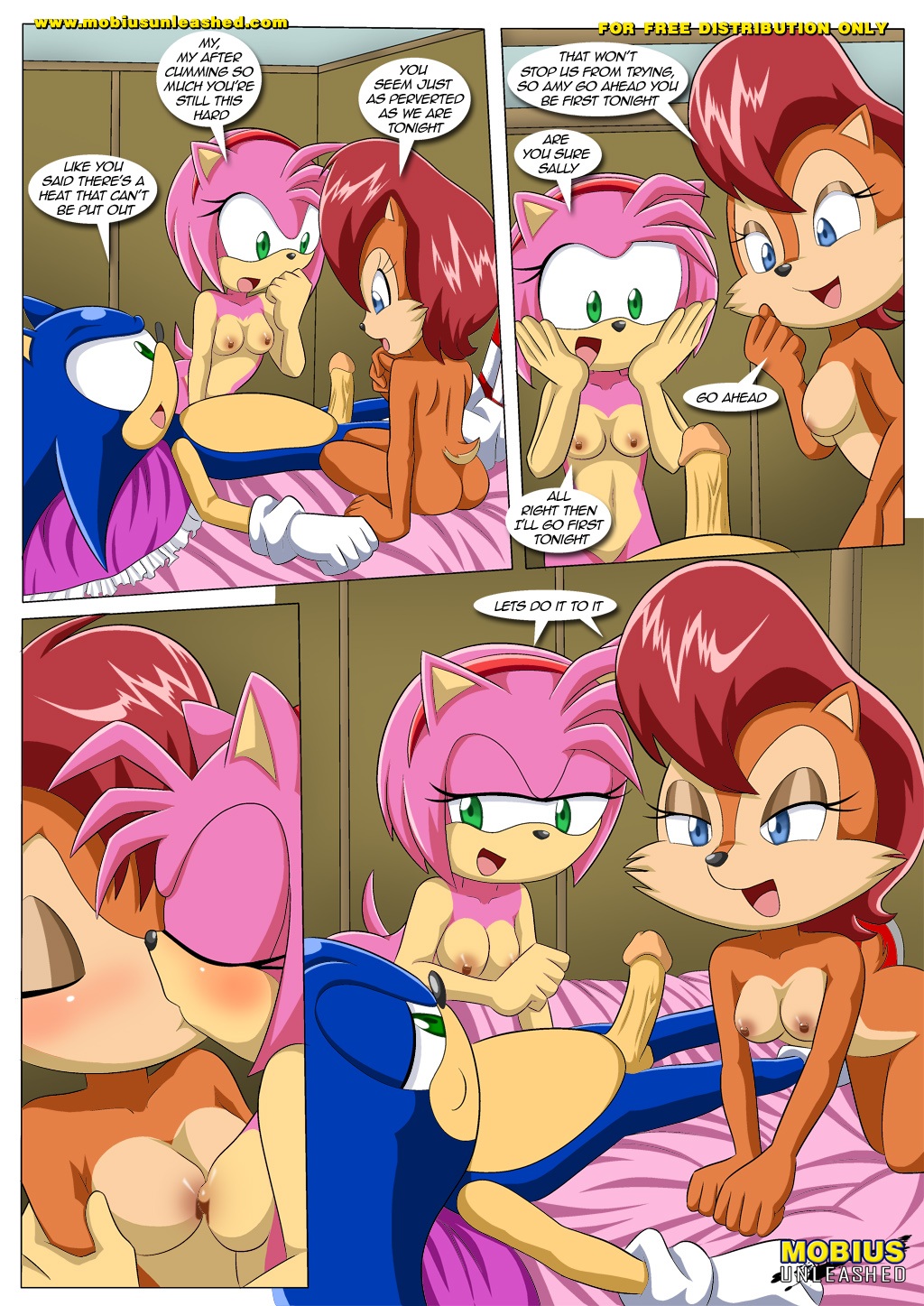 amy_rose archie_comics bbmbbf mobius_unleashed palcomix sally_acorn sega sonic_(series) sonic_the_hedgehog sonic_the_hedgehog_(series) text the_heat_of_passion