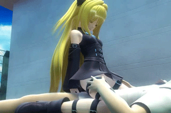 1girl 3d animated animated_gif blonde_hair breasts cowgirl_position game_cg gif girl_on_top konjiki_no_yami long_hair lowres mm-star sex small_breasts straddling thighs to_love-ru twin_tails twintails vaginal
