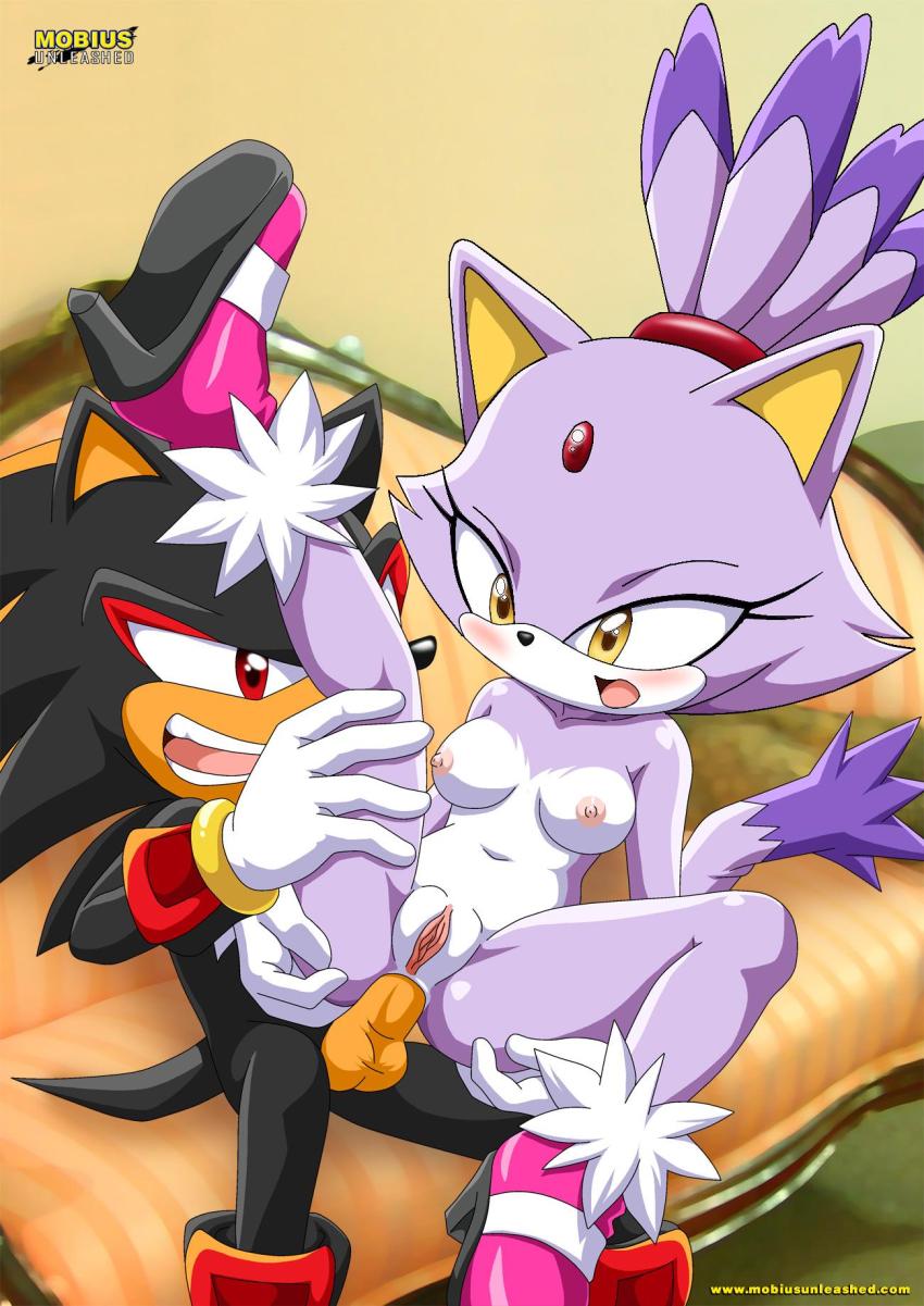 1boy 1girl anal anal_sex areolae bbmbbf blaze_the_cat breasts female male mobius_unleashed nipples palcomix penis pussy sega shadow_the_hedgehog sonic_(series) sonic_the_hedgehog_(series) testicles