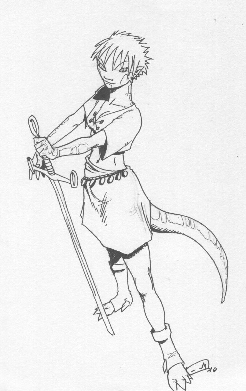 furry horlod_(artist) lizard solo sword weapon