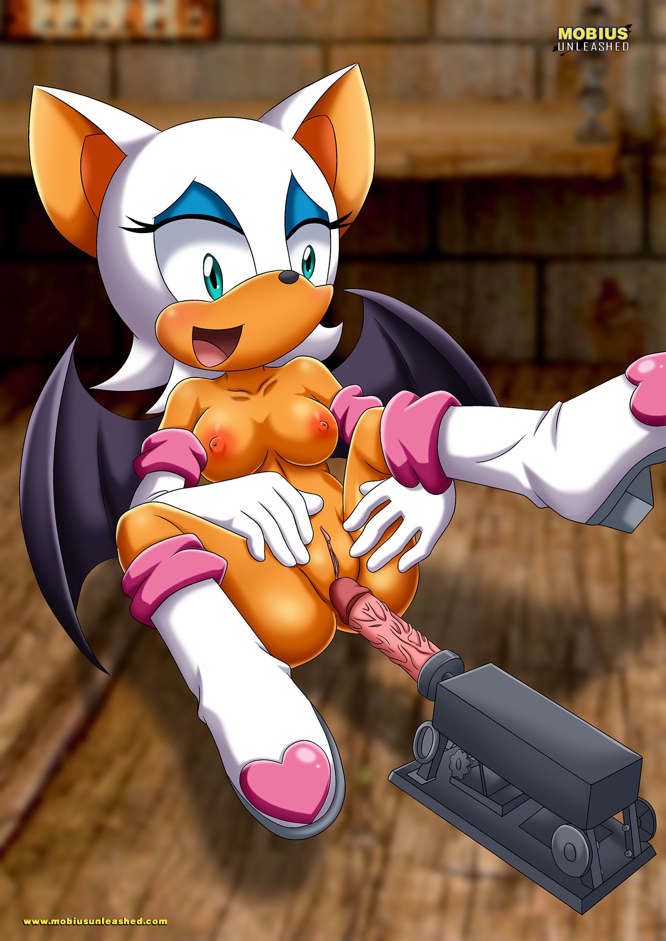 1girl bbmbbf mobius_unleashed nipples palcomix penis pussy rouge_the_bat sega sex_toy sonic_(series) sonic_the_hedgehog_(series)