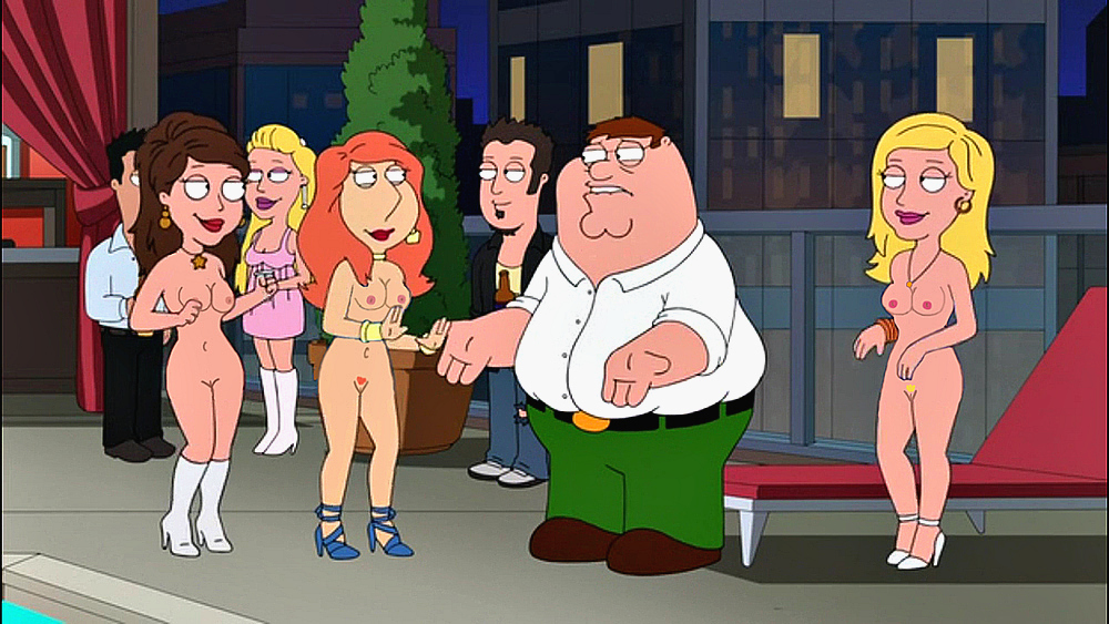 breasts erect_nipples family_guy hairless_pussy lois_griffin nipples nude peter_griffin pussy small_breasts