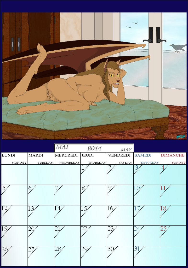 breasts calendar fab3716 female gargoyles maggie_the_cat nude pussy solo