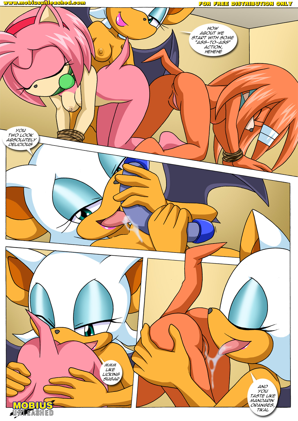 amy_rose anthro bbmbbf bondage bound breasts comic dialog dildo female forced furry gag licking mobius_unleashed nude palcomix rape rouge's_toys rouge_the_bat sega sex_slave sex_toy slave sonic_(series) sonic_the_hedgehog_(series) text tikal_the_echidna tongue yuri