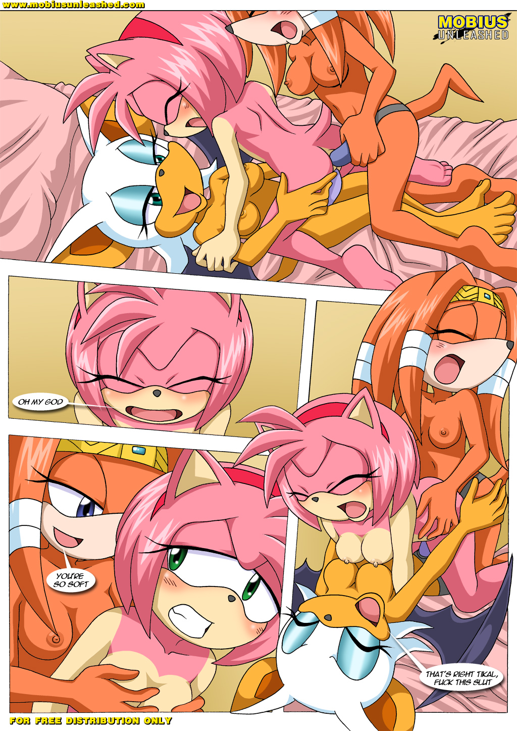 amy_rose anal anthro bbmbbf bound breast_grab breasts comic dialog dildo female fondling forced furry group mobius_unleashed nude palcomix rape rouge's_toys rouge_the_bat sega sex_slave sex_toy slave sonic_(series) sonic_the_hedgehog_(series) strap-on text threesome tikal_the_echidna vaginal yuri