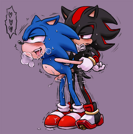 anal anal_penetration bent_over black blue blush chest_tuft cum cumshot cute doggy_position drool erection from_behind furry gay green_eyes hedgehog humanoid_penis karlo male orgasm panting penetration penis pleasure red_eyes red_markings saliva sega sex shadow_the_hedgehog sonic_(series) sonic_the_hedgehog sweat tail yaoi