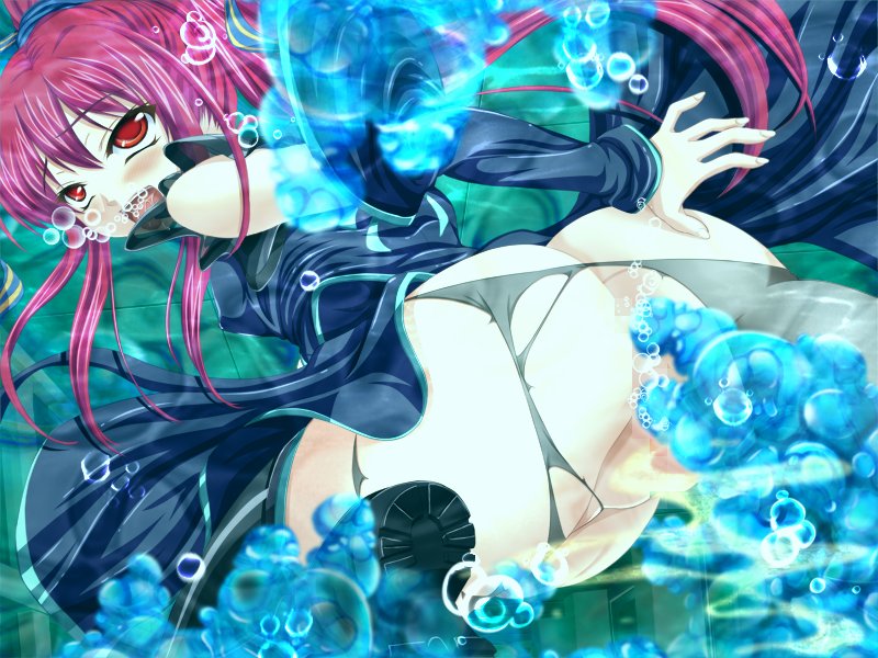 1girl barefoot blush bra breast_grab breasts bukkake censored cle_masahiro cum cum_in_mouth feet female flat_chest flat_chest_grab grabbing highres inflation lingerie magenta_hair mahou_shoujo_nayuta nipple_penetration nipples nude open_mouth original pink_hatena pussy rape red_eyes school_uniform sex skirt slime slime_(substance) solo spread_pussy stomach_bulge tears tentacles thighhighs underwear uniform