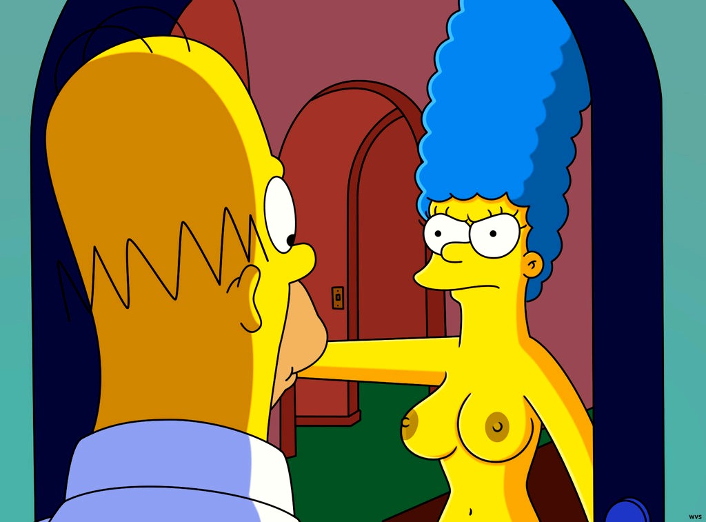 breasts homer_simpson marge_simpson nipples the_simpsons yellow_skin