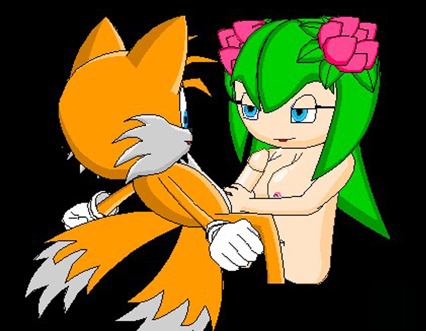 breasts cosmo_the_seedrian cosmo_the_seedrian_(adult) erect_nipples erection handjob huge_breasts miles_"tails"_prower multiple_tails nipples nude penis seedrian sega sonic_(series) sonic_team sonic_x tail