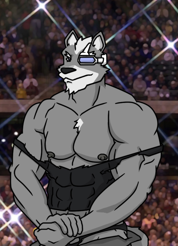 male no_sex partially_clothed solo torn_clothing wifebeater wolf wolf_o'donnell