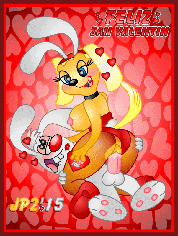 2015 brandy_and_mr._whiskers brandy_harrington bunny_costume chocolate_box cowgirl_position cum cum_inside disney gif girl_on_top heart holidays jaimeprecoz2 loop male/female mr._whiskers smile vaginal valentine's_day