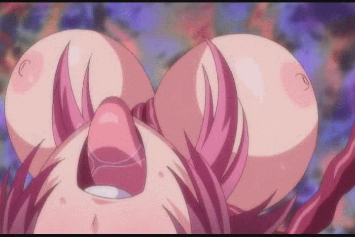 animated animated_gif bouncing_breasts breasts fucked_silly gif honjou_karen inflation large_breasts mahou_shoujo_erena milf nipples rape sex tentacle