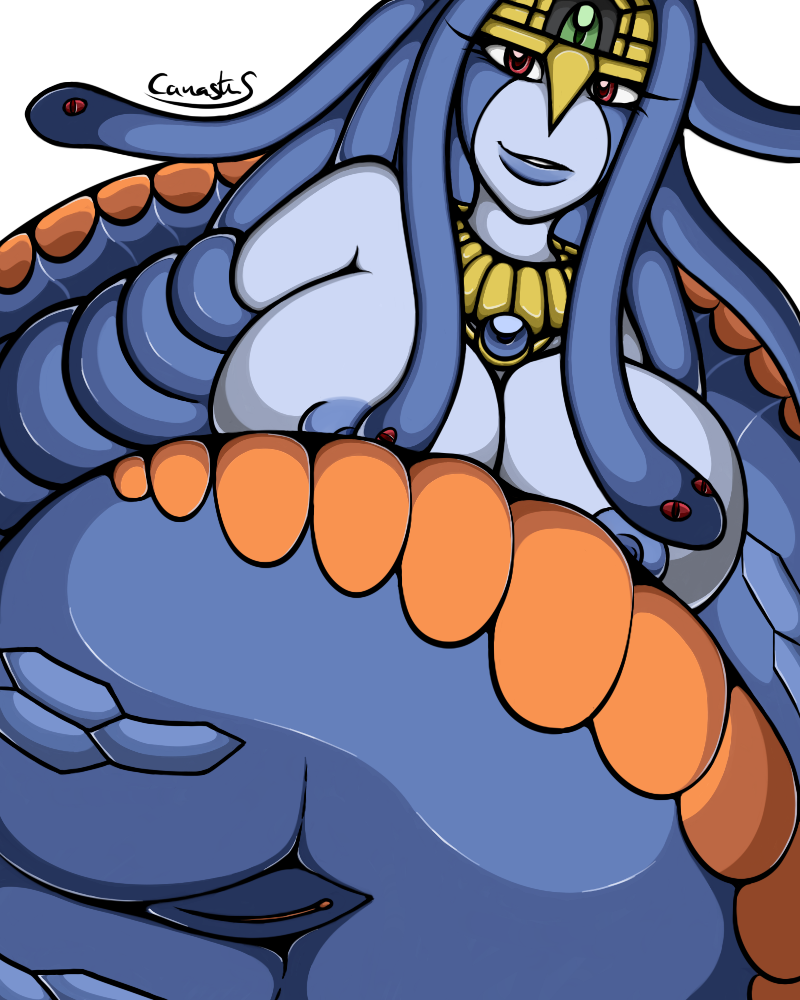 artist_name ass big_ass big_breasts big_lips breasts canastus deity female goddess jewelry looking_back monster_girl naga necklace nipples nude pussy reptile scalie snake tiara vennominaga_the_deity_of_poisonous_snakes yu-gi-oh!
