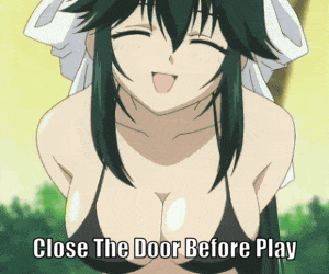 ^_^ anime bikini bouncing_breasts character_request cute ecchi smile source_request