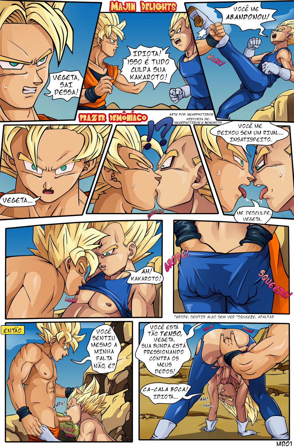 Goku and vegeta naked