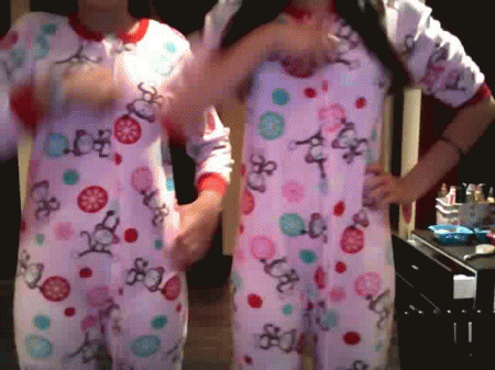 2girls multiple_girls naughty pajamas sleepover small_breasts undressing