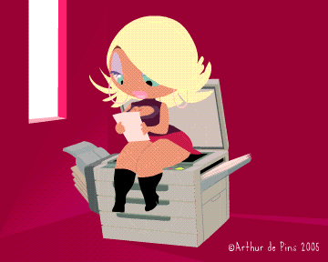 2005 blonde_hair blue_eyes boots breasts cleavage gif lipstick long_hair pink_lipstick skirt wide_hips