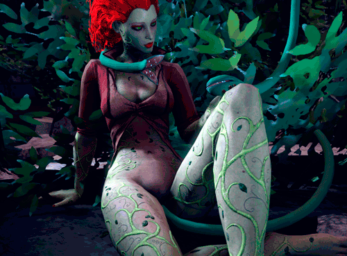 1girl 3d andreygovno animated batman:_arkham_city batman_(series) dc gif poison_ivy red_hair source_filmmaker tentacle vaginal