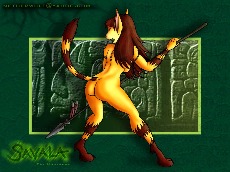 ass female furry netherwulf_(artist) savala solo spear weapon
