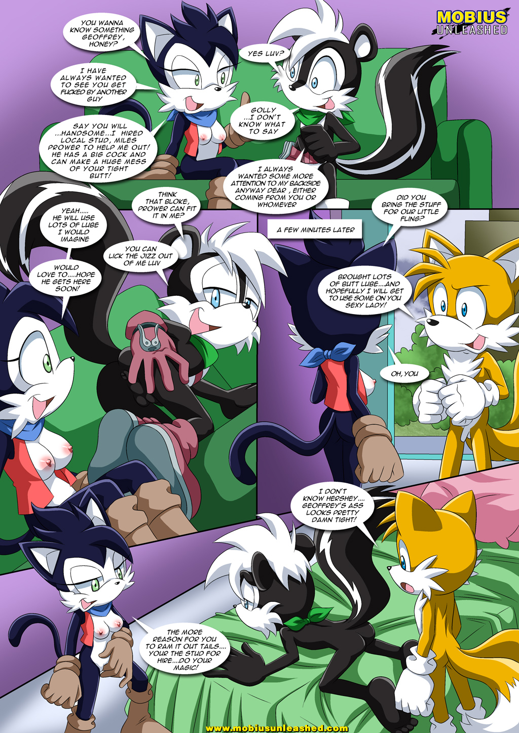 1girl 2015 2boys anus archie_comics bbmbbf bisexual breasts cat fox geoffrey_st_john hershey_the_cat masturbating miles_"tails"_prower mobius_unleashed palcomix sega skunk smile sonic_(series) sonic_the_hedgehog_(series) stud tails testicle the_st._john's_kinky_fling