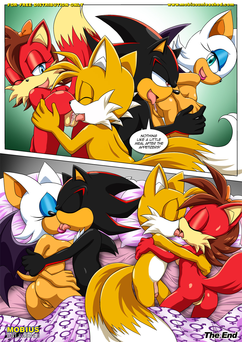 2013 archie_comics bat bbmbbf bisexual breasts fiona_fox fox hedgehog kissing licking miles_"tails"_prower mobius_unleashed nude palcomix penis pussy rouge_the_bat sega shadow_the_hedgehog sonic_(series) sonic_the_hedgehog_(series) swingers swingers_(comic) tails yaoi yuri