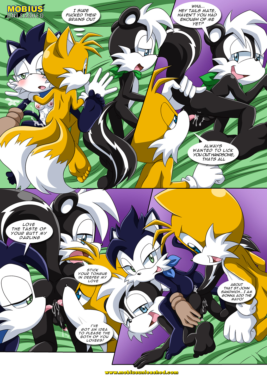 1girl 2015 2boys anus archie_comics ass barefoot bbmbbf bisexual breasts cat feet foot fox geoffrey_st_john hershey_the_cat licking miles_"tails"_prower mobius_unleashed palcomix penis pervert pervert_smile pussy sega skunk smile soles sonic_(series) sonic_the_hedgehog_(series) stud tails testicle the_st._john's_kinky_fling trio yaoi