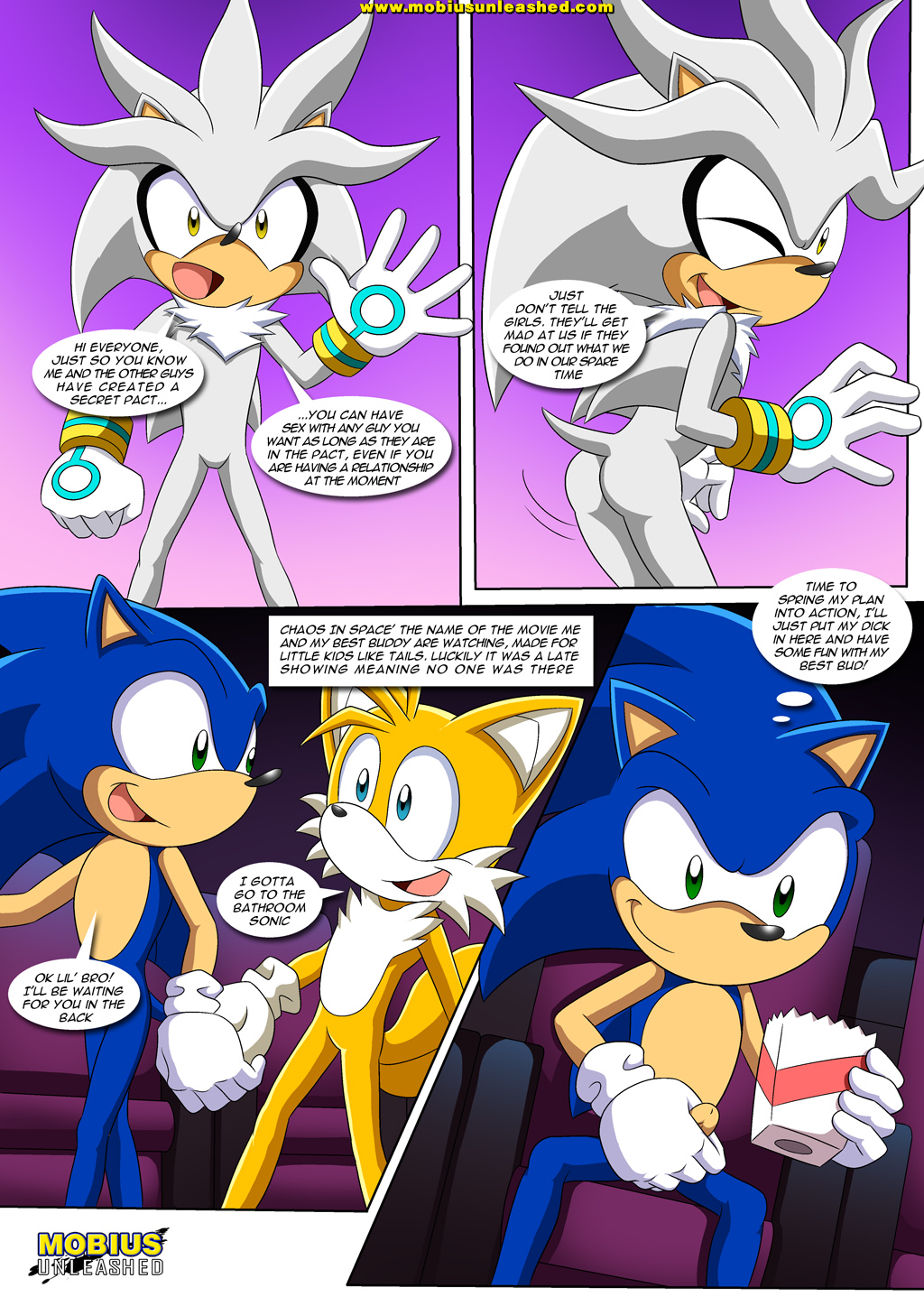 ass bbmbbf fox hedgehog miles_"tails"_prower mobius_unleashed palcomix penis sega silver_the_hedgehog smile sonic_(series) sonic_the_hedgehog sonic_the_hedgehog_(series) tails the_pact_2 yaoi
