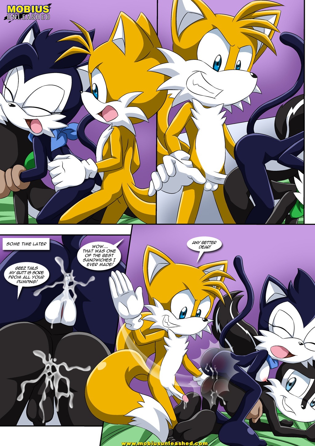 1girl 2015 2boys anus archie_comics ass barefoot bbmbbf bisexual breasts cat cum feet foot fox geoffrey_st_john hershey_the_cat licking miles_"tails"_prower mobius_unleashed palcomix penis pervert pervert_smile pussy sega skunk smile soles sonic_(series) sonic_the_hedgehog_(series) spanking stud tails testicle the_st._john's_kinky_fling trio yaoi