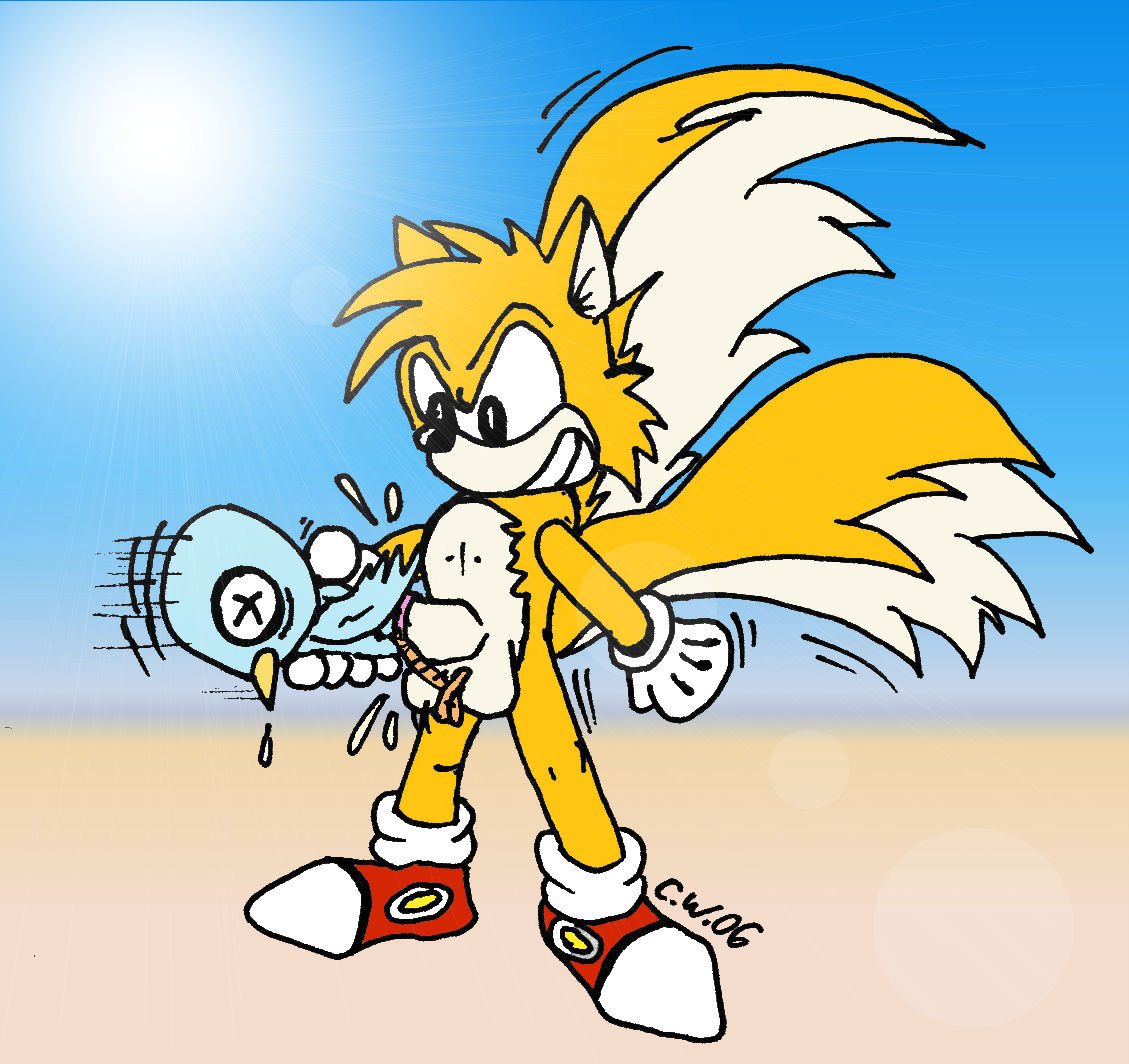 c.w. flicky full_body miles_"tails"_prower necrophilia sega sonic_(series) sonic_team tails_the_fox