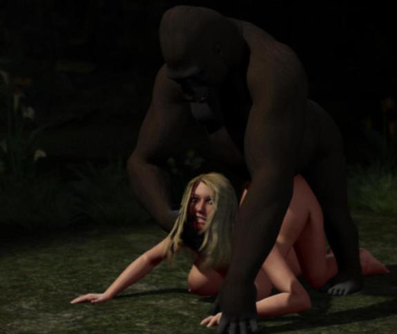 3d 3d_(artwork) anal ape beastiality big_breasts canis3 nude original original_character rape