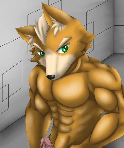 5:6 abs anthro athletic biceps big_muscles biped black_nose blonde_hair brown_body brown_fur canid canine cute erection fox fox_mccloud fur furry genitals green_eyes grin hair male mammal muscles muscular muscular_anthro muscular_male natuwomatusyounen_(pixiv) nintendo nude pecs penis pose presenting smile solo standing star_fox tan_body tan_fur video_games
