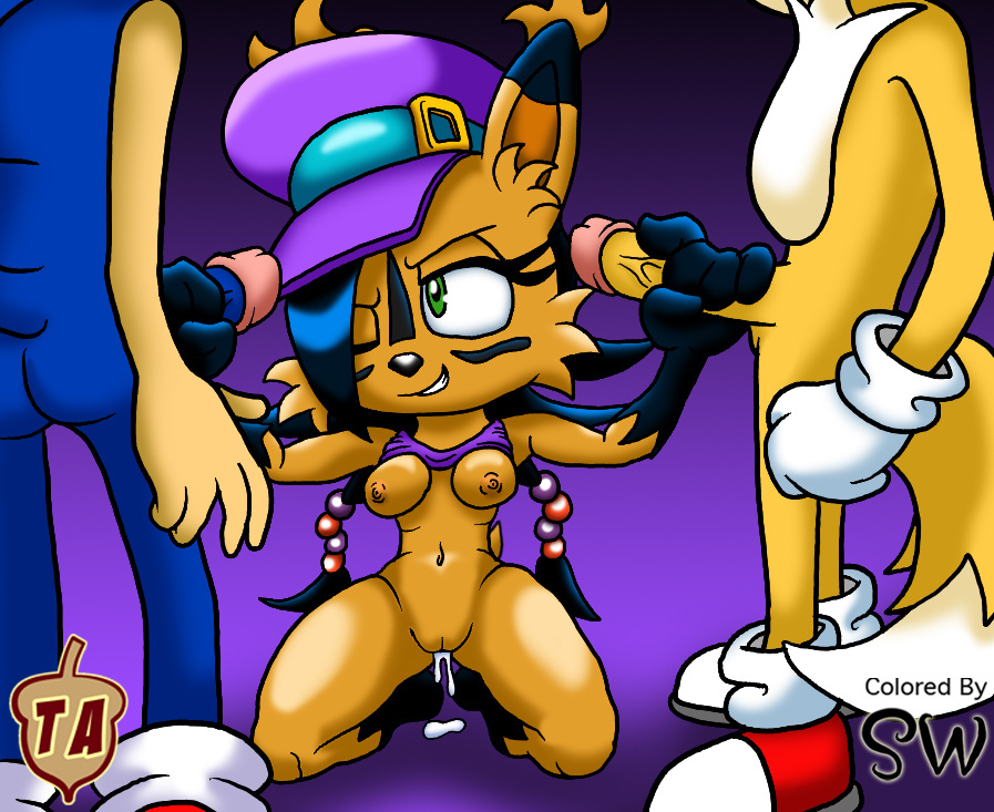 cute furry miles_"tails"_prower multiple_tails nicole_the_lynx sidspaztyler sonic_team sonic_the_hedgehog tail